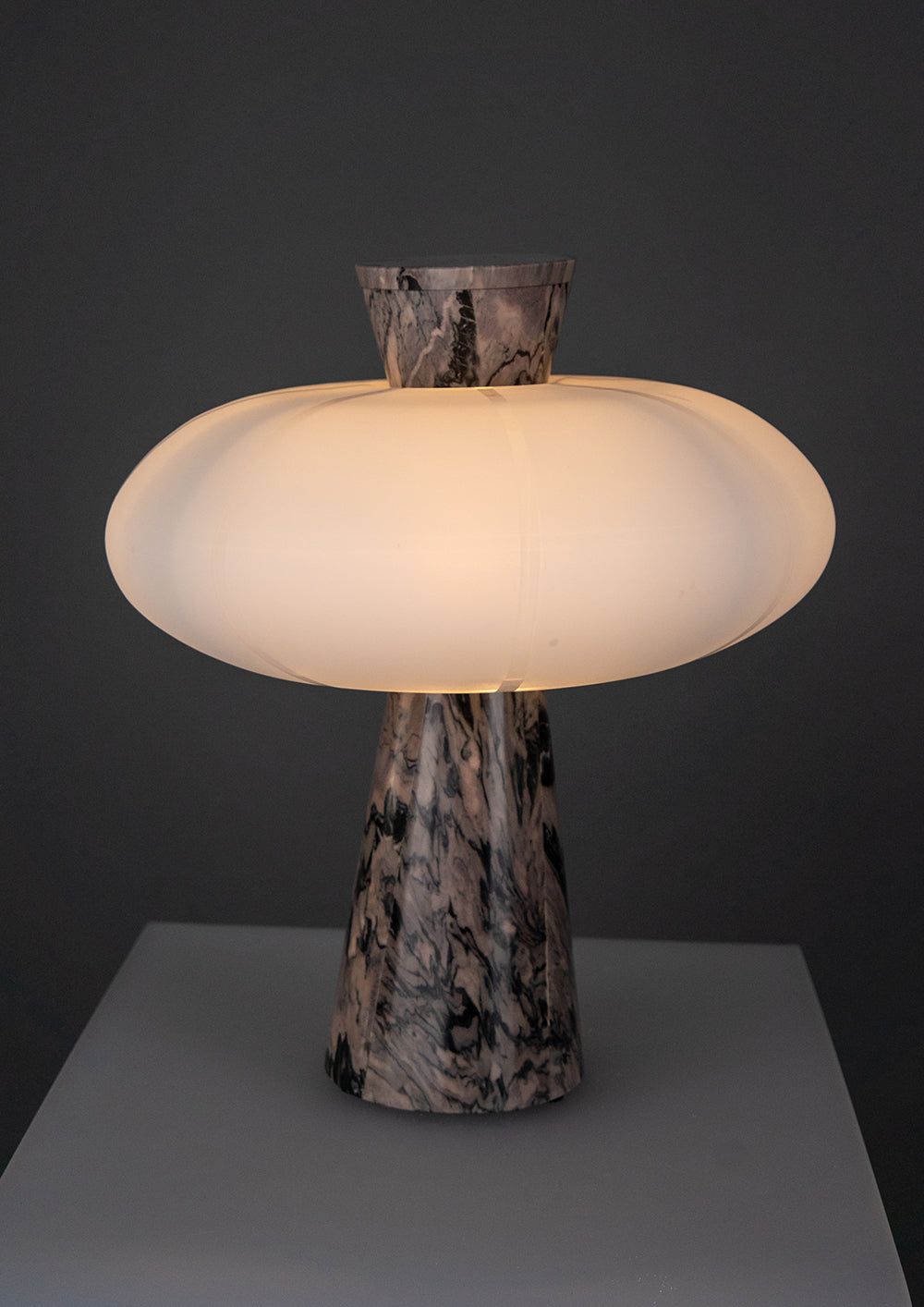 Andorra Table Lamp | Opal White Glass