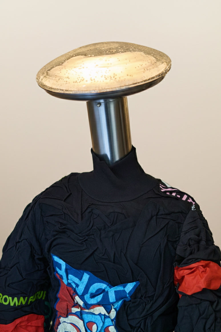 Retro-futuristische Stahl-Tischleuchte 45-23 Cbb-St AG