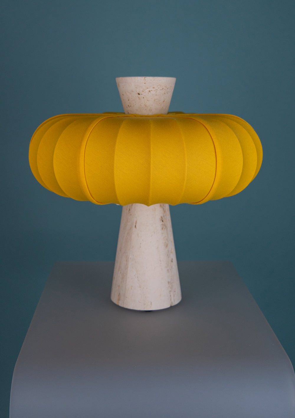 Andorra Table Lamp | White Travertine