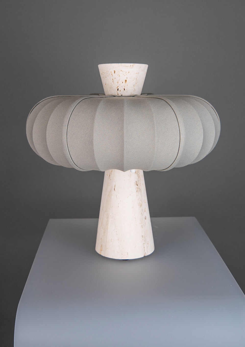 Andorra Table Lamp | Mild Ombre Cotton - White Travertine