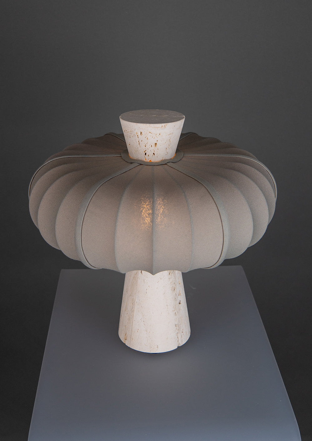 Andorra Table Lamp | White Travertine